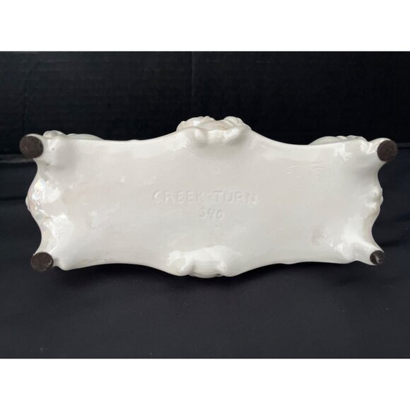 Victorian Creek-Turn #340 Casket Ceramic Lidded Trinket Jewelry Box Shabby Chic - Picture 6 of 8